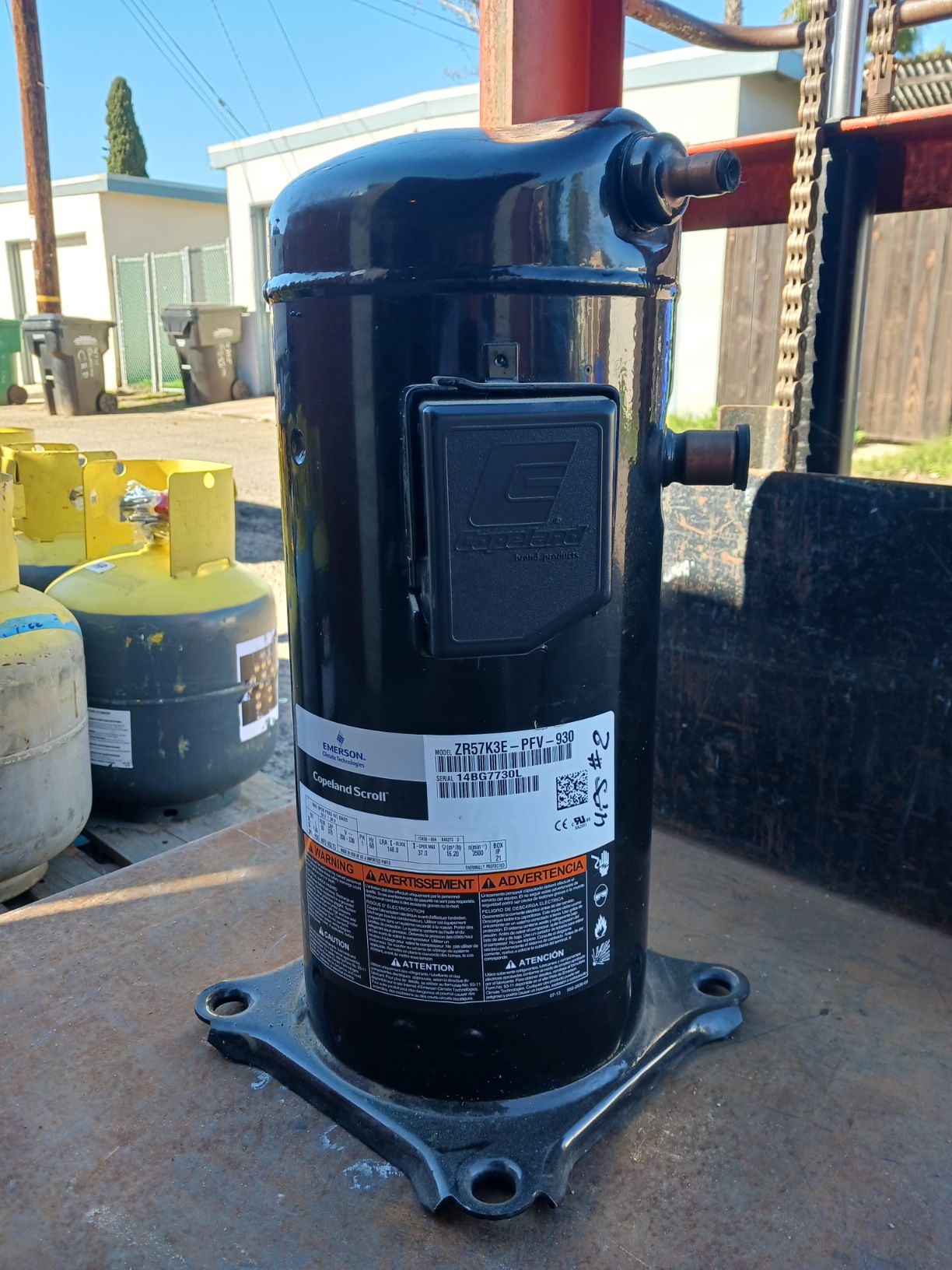 Copleland Scroll Compressor – zr57K3E-pfv-930 – Equipment Surplus List